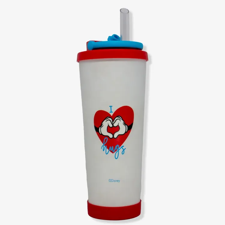 Copo Spring com Canudo Mickey e Minnie – Disney 