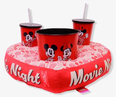 Kit Pipoca Coração Mickey e Minnie Namorados - Disney 