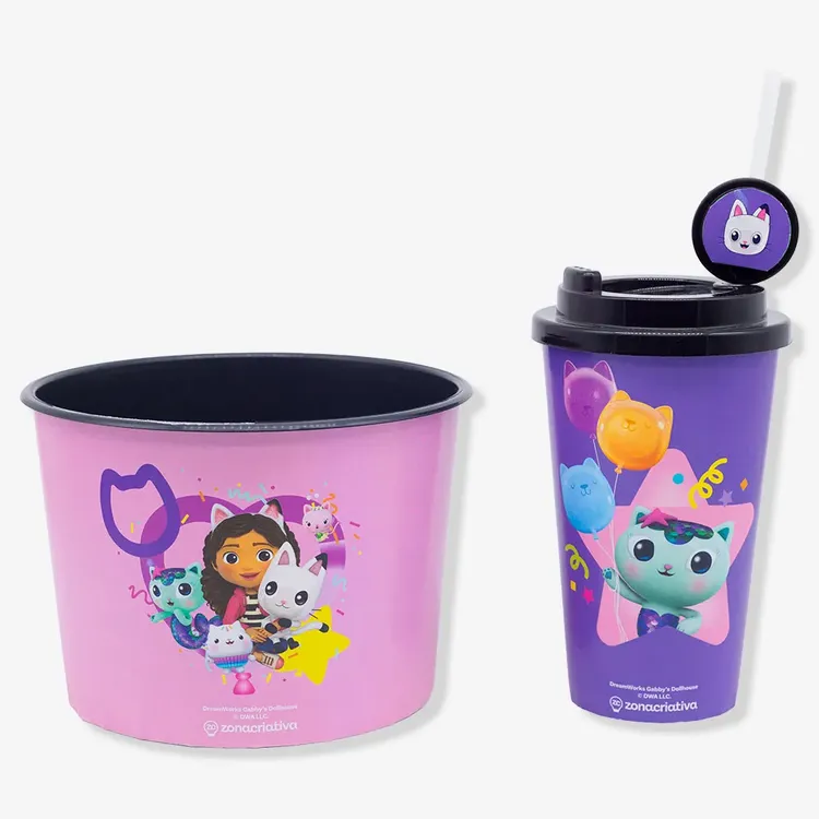 Kit Pipoca Infantil A Casa Mágica da Gaby 