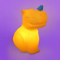 Luminária Capivara Amarela com Passarinho  - imagem 2