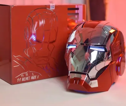 capacete homem de ferro eletrônico com comando de voz