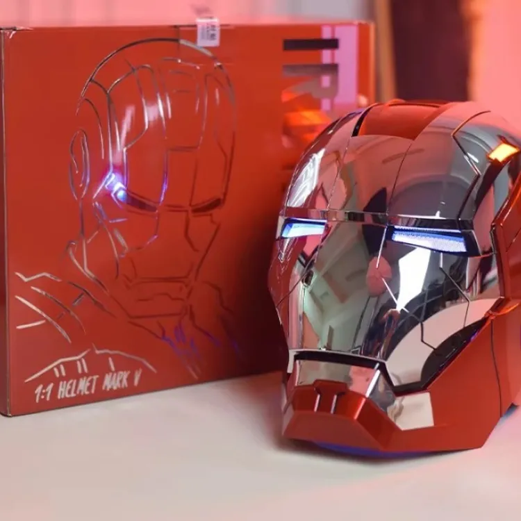 capacete homem de ferro eletrônico com comando de voz