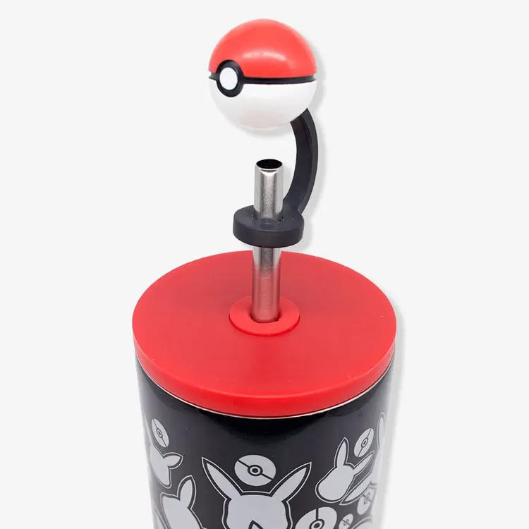 Copo com Canudo Pokémon 