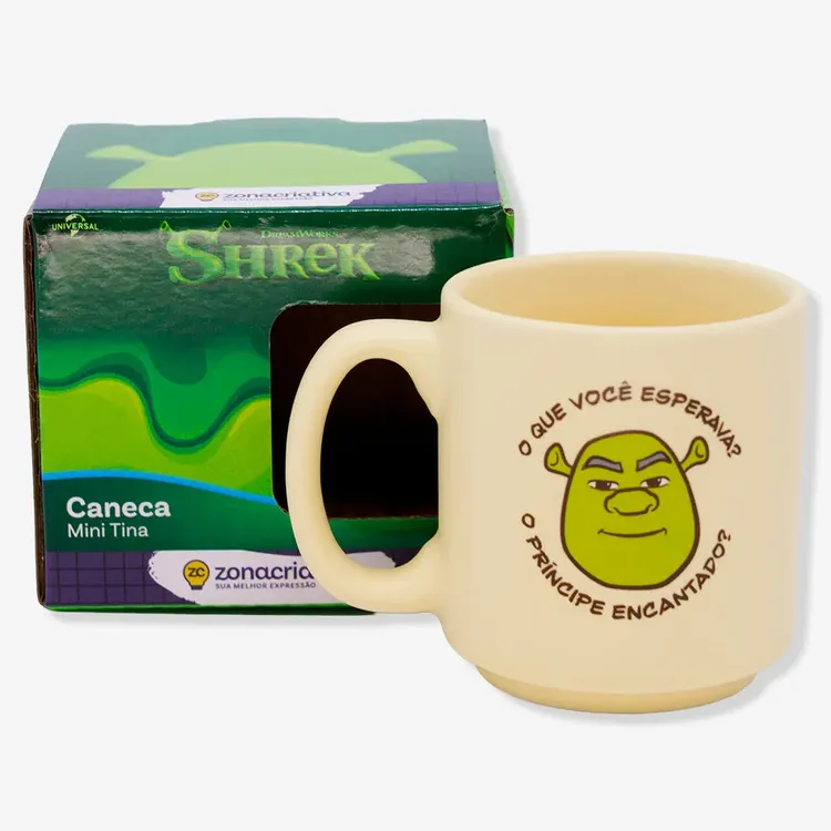 Caneca Mini Tina Shrek Perigo 