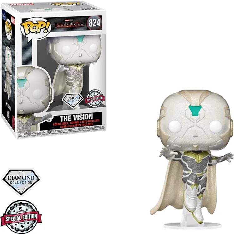 FUNKO POP MARVEL WANDAVISION EXCLUSIVE - THE VISION 824 (DIAMOND COLLECTION) 