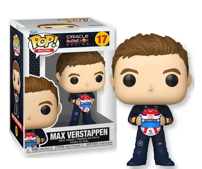 Funko Pop Racing Red Bull - Max Verstappen Segurando Capacete 17
