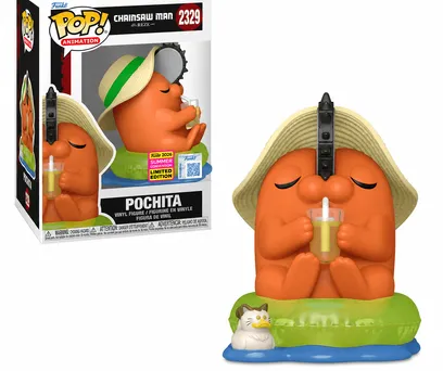 Funko Pop Exclusivo SDCC Chainsaw Man Pochita com Chapéu de Sol 2329