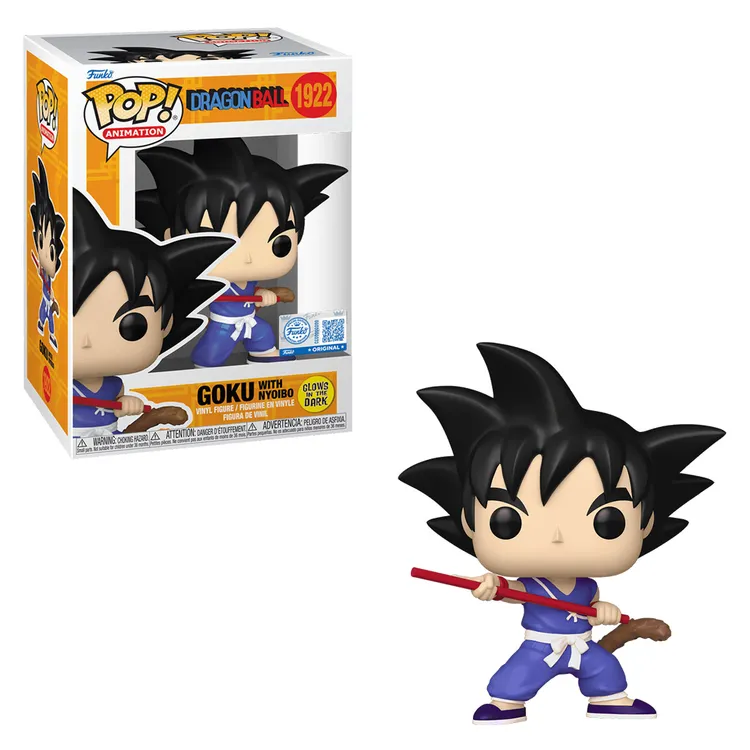 FUNKO POP ANIMATION DRAGON BALL EXCLUSIVE - GOKU WITH NYOIBO (GLOWS IN THE DARK) 1922 