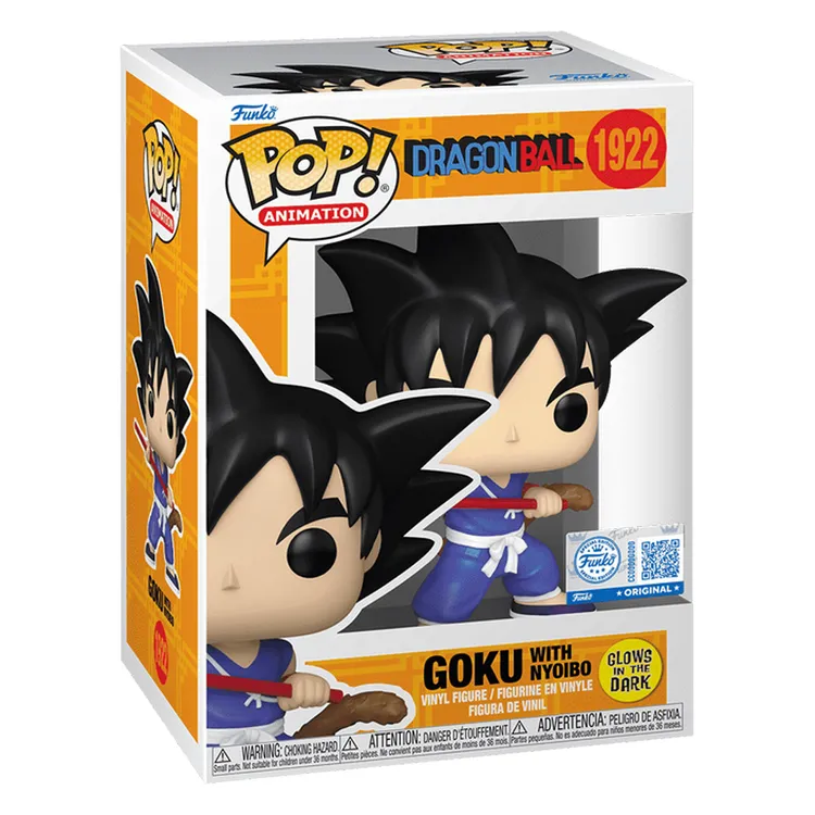 FUNKO POP ANIMATION DRAGON BALL EXCLUSIVE - GOKU WITH NYOIBO (GLOWS IN THE DARK) 1922 