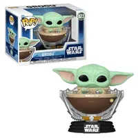 Funko Pop Star Wars Mandalorian e Grogu no Carrinho 823 - imagem 1