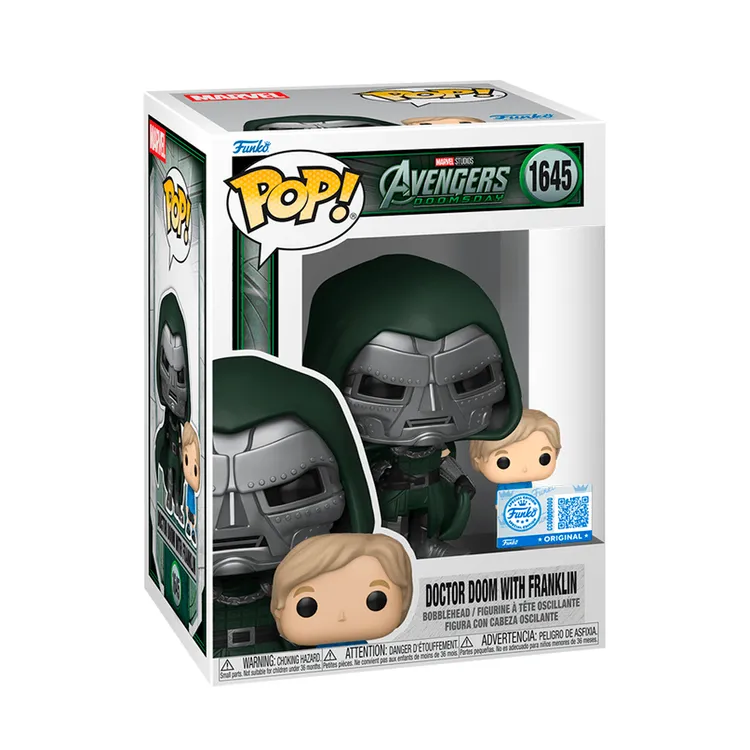 Funko Pop Marvel Vingadores Dr Destino com Franklin 