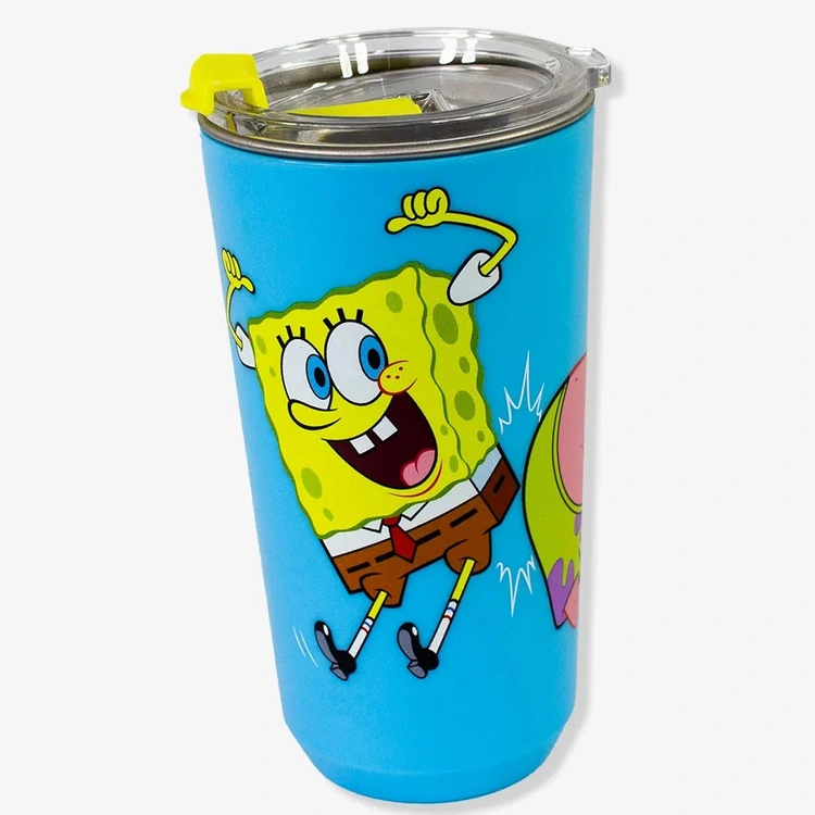 COPO COM TAMPA BOB ESPONJA