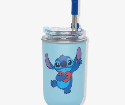 COPO NEO COM CANUDO STITCH