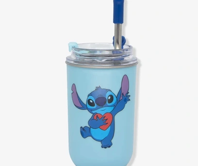 COPO NEO COM CANUDO STITCH