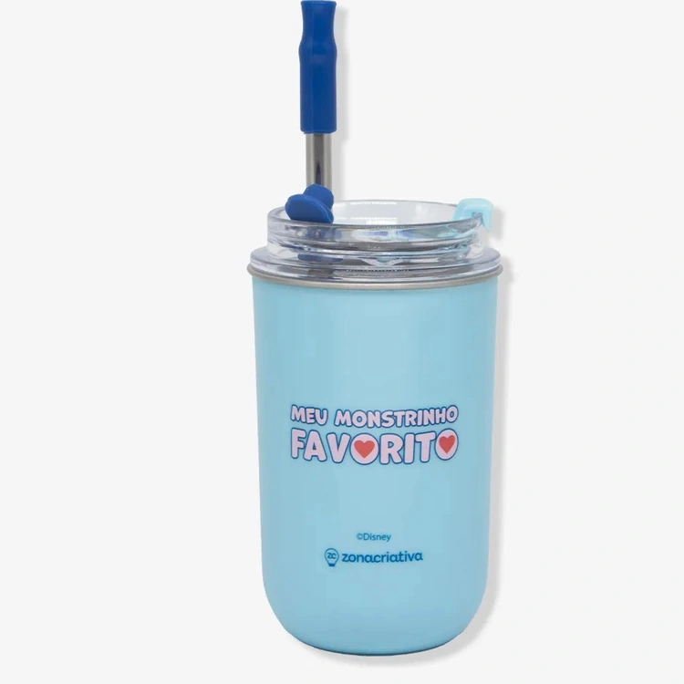 COPO NEO COM CANUDO STITCH