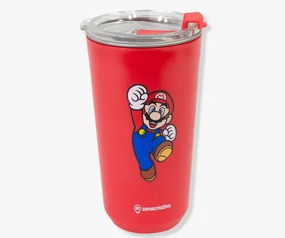 Copo com tampa - Super mario
