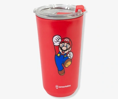 Copo com tampa - Super mario