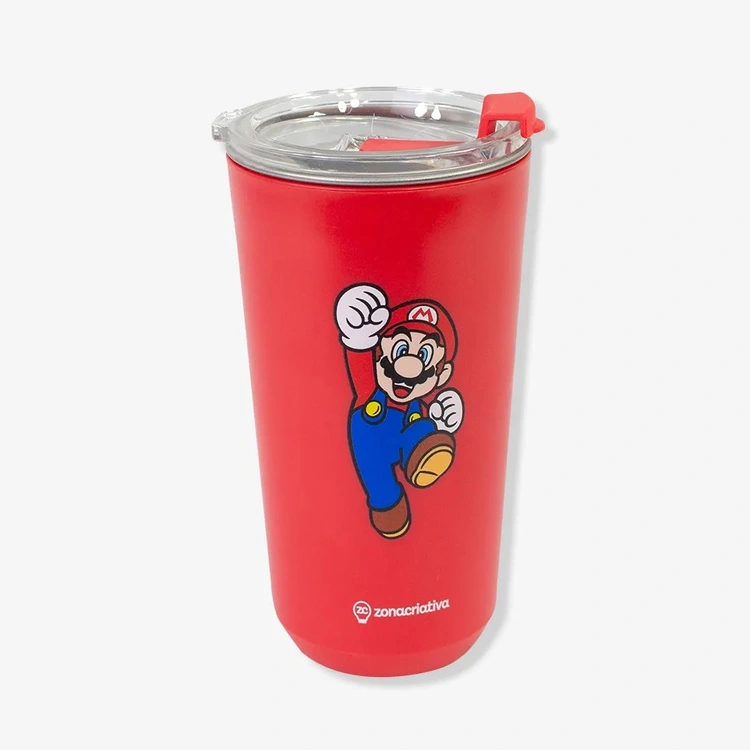 Copo com tampa - Super mario