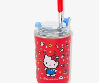 COPO COM CANUDO HELLO KITTY