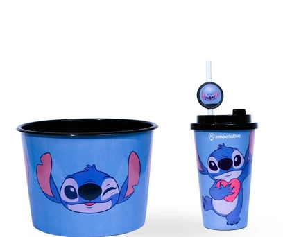 KIT PIPOCA INFANTIL STITCH - DISNEY 