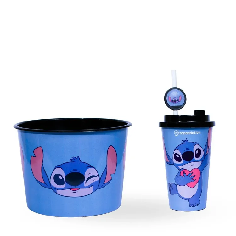 KIT PIPOCA INFANTIL STITCH - DISNEY 