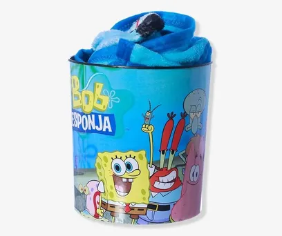 KIT MANTA COM BALDE BOB ESPONJA 