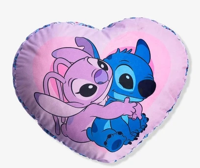 ALMOFADA FORMATO CORAÇÃO MINHA METADE STITCH - DISNEY 