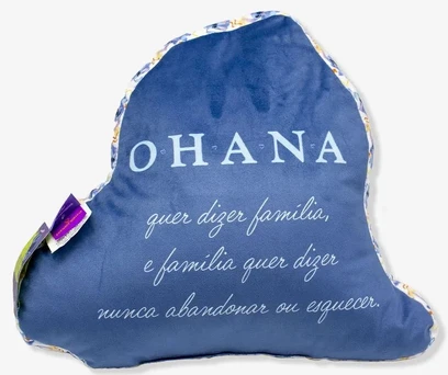 ALMOFADA FORMATO STITCH OHANA - DISNEY 