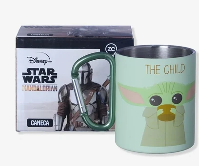 CANECA MOSQUETÃO BABY YODA - THE MANDALORIAN 