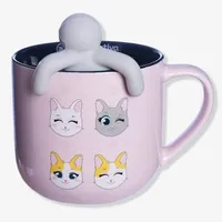 CANECA COM INFUSOR EU AMO GATOS   - imagem 2