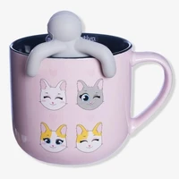 CANECA COM INFUSOR EU AMO GATOS   - imagem 2