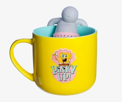 CANECA COM INFUSOR BOB ESPONJA 