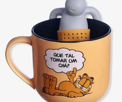 CANECA COM INFUSOR GARFIELD 