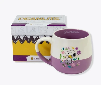 Caneca Maggie Snoopy Floral