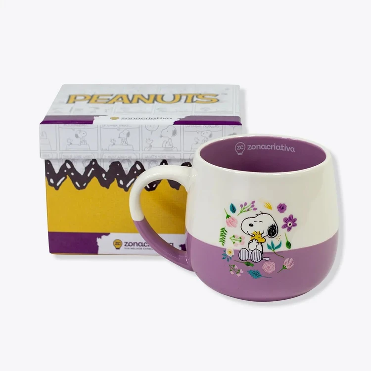 Caneca Maggie Snoopy Floral