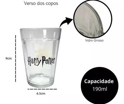 KIT 6 COPOS AMERICANOS - HARRY POTTER 