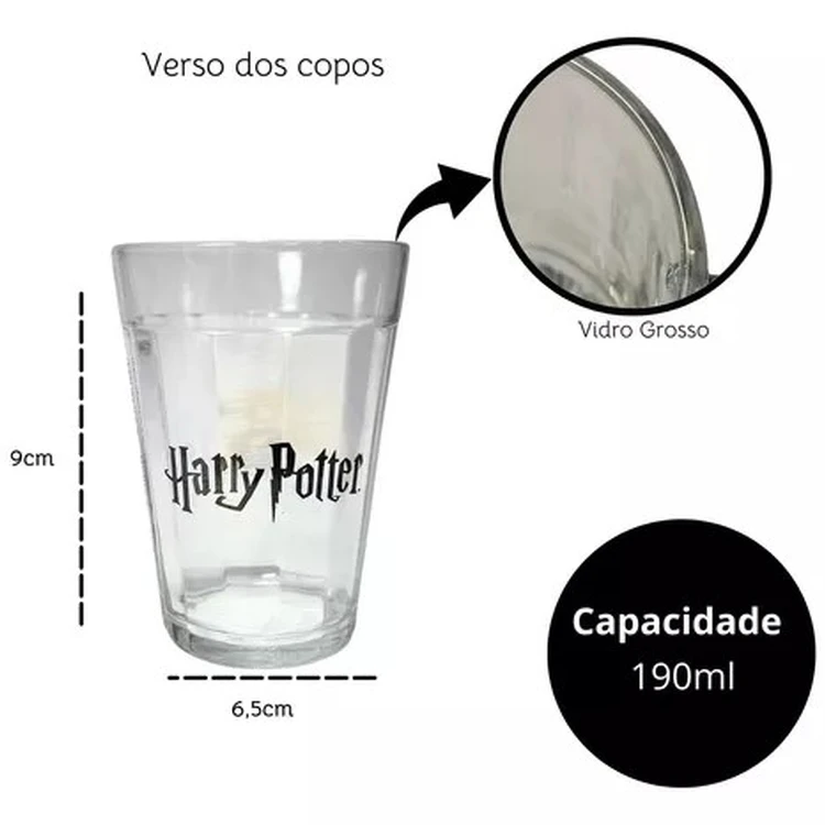 KIT 6 COPOS AMERICANOS - HARRY POTTER 