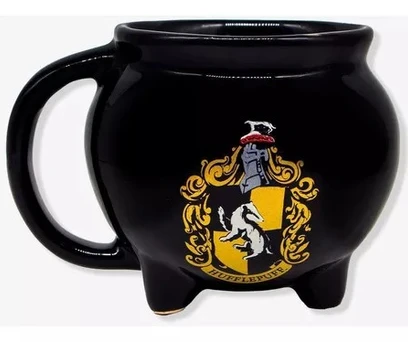 CANECA 3D CALDEIRÃO LUFA-LUFA - HARRY POTTER 