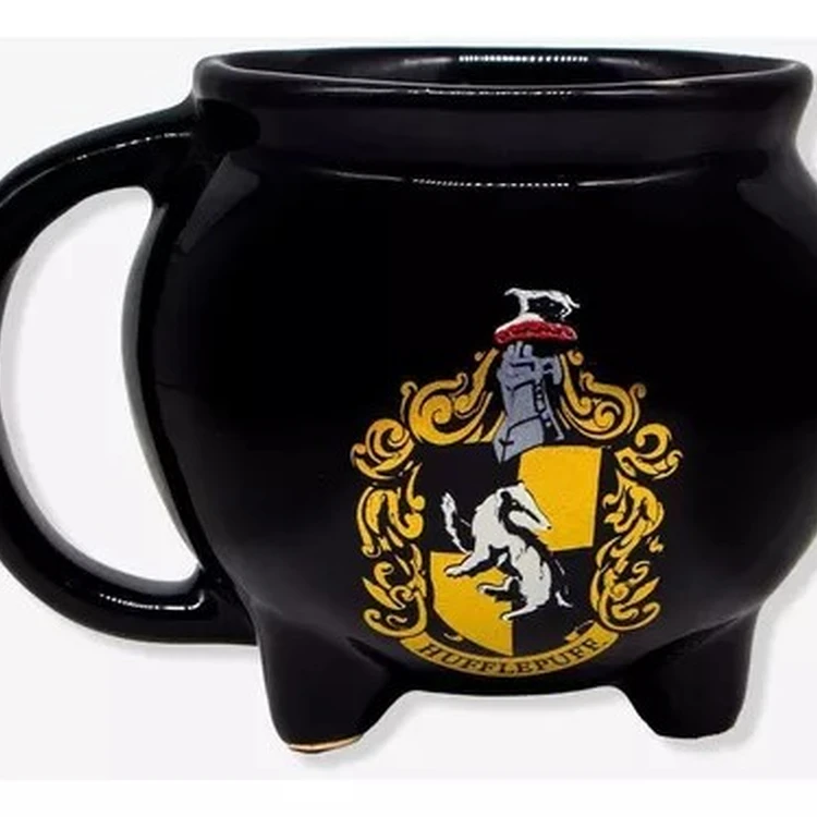 CANECA 3D CALDEIRÃO LUFA-LUFA - HARRY POTTER 