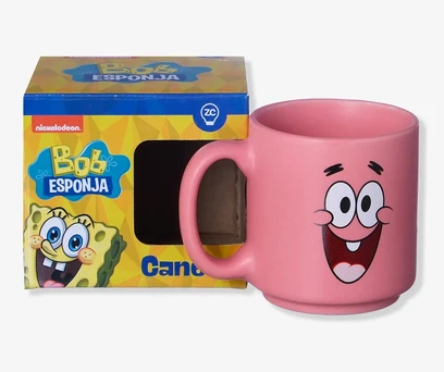 CANECA MINI TINA PATRICK ESTRELA - BOB ESPONJA