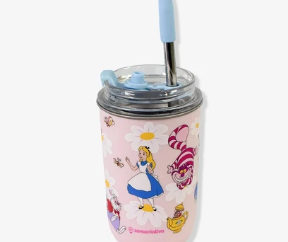 Copo Neo com Canudo Alice - Disney 