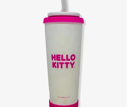 Copo Spring Com Canudo Hello Kitty