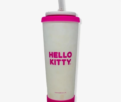 Copo Spring Com Canudo Hello Kitty