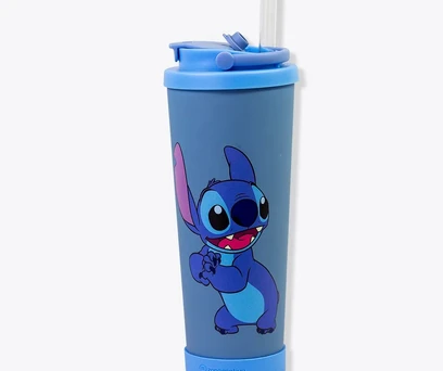 Copo Spring Com Canudo Stitch - Disney