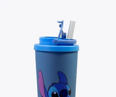 Copo Spring Com Canudo Stitch - Disney