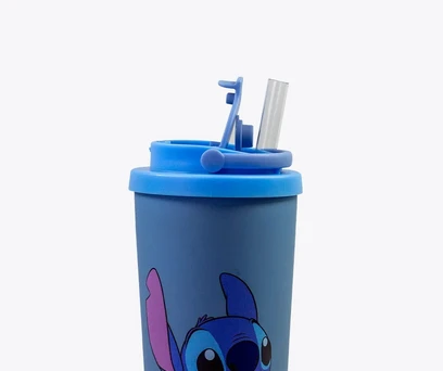 Copo Spring Com Canudo Stitch - Disney