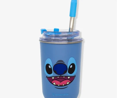 Copo Neo com Canudo Stitch - Disney 