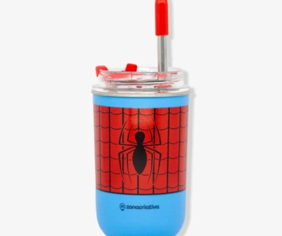 Copo Neo com Canudo Homem-Aranha – Marvel 