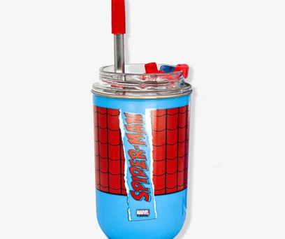 Copo Neo com Canudo Homem-Aranha – Marvel 