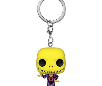 CHAVEIRO FUNKO POCKET POP KEYCHAIN DISNEY THE NIGHTMARE BEFORE CHRISTMAS BLACKLIGHT - JACK SKELLINGTON 